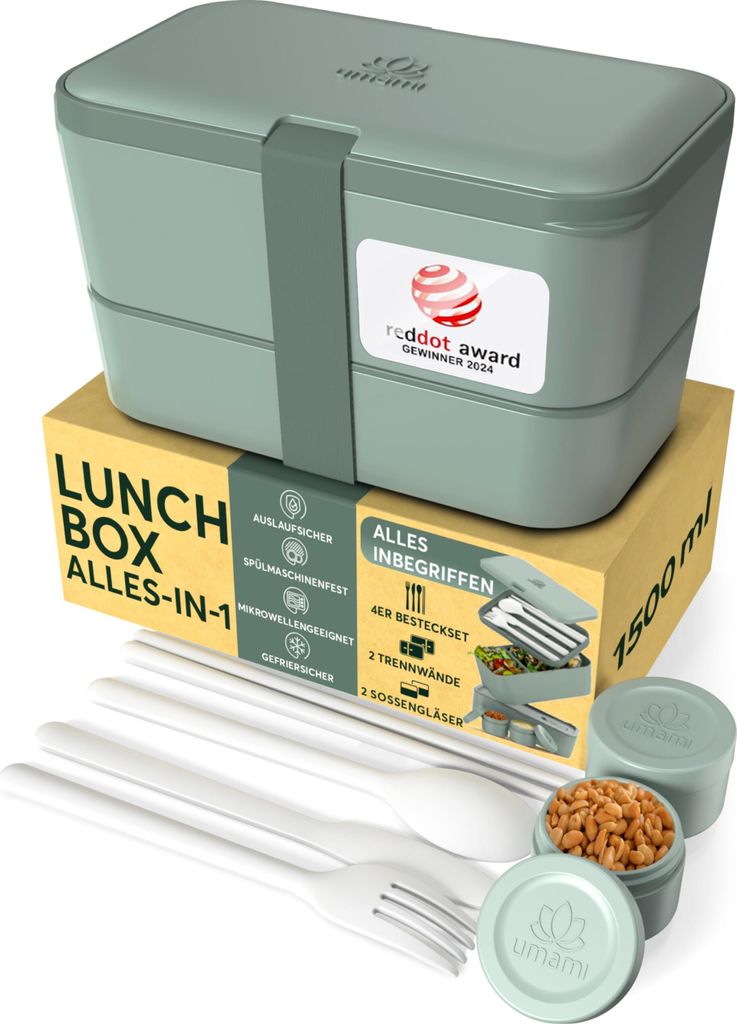 Umami Brotdose Bento-Lunchbox, verschachtelbar, mit Produktbild 