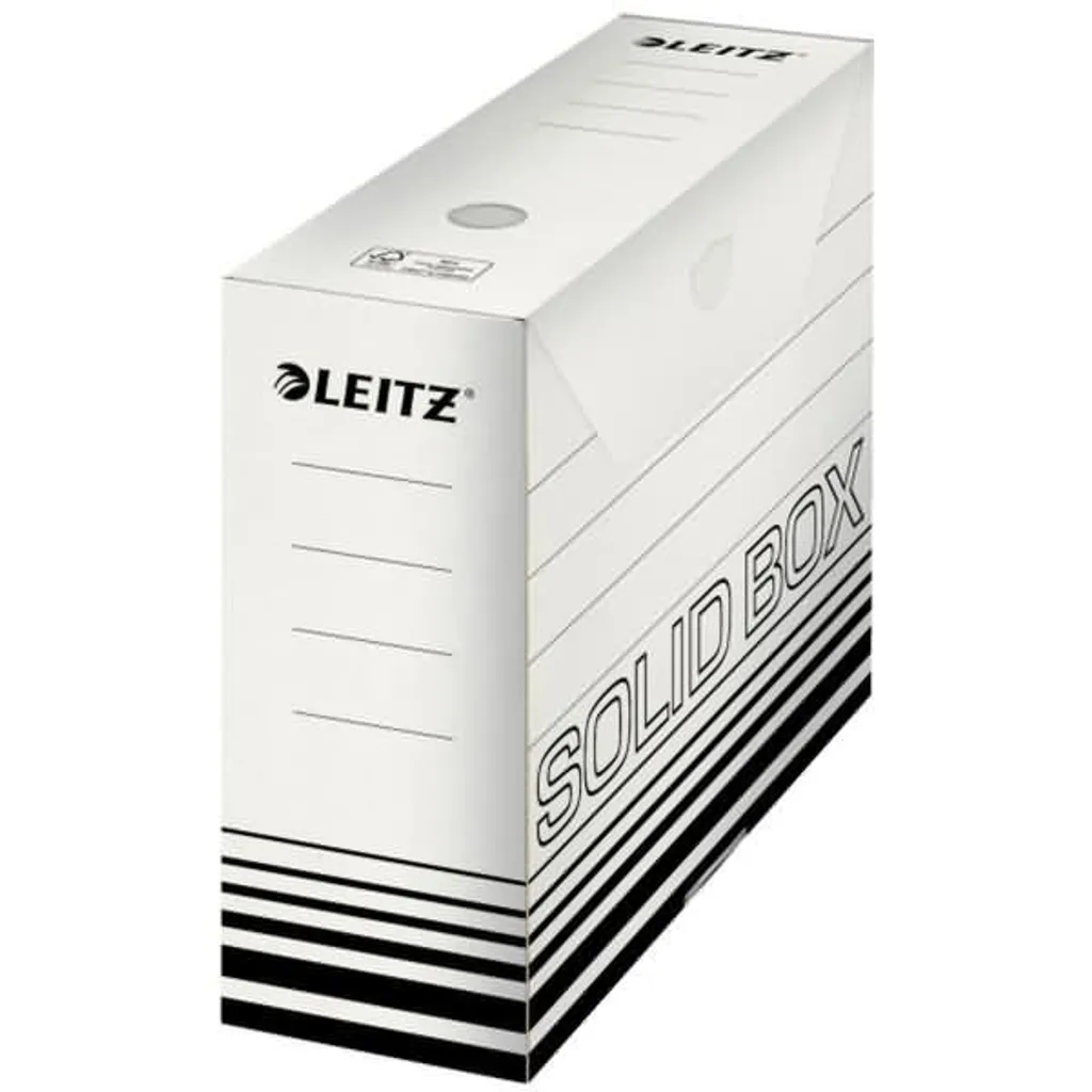 LEITZ 6128-00-01 LEITZ Scatola per archivi solidi, bianco/nero, (L)100 mm