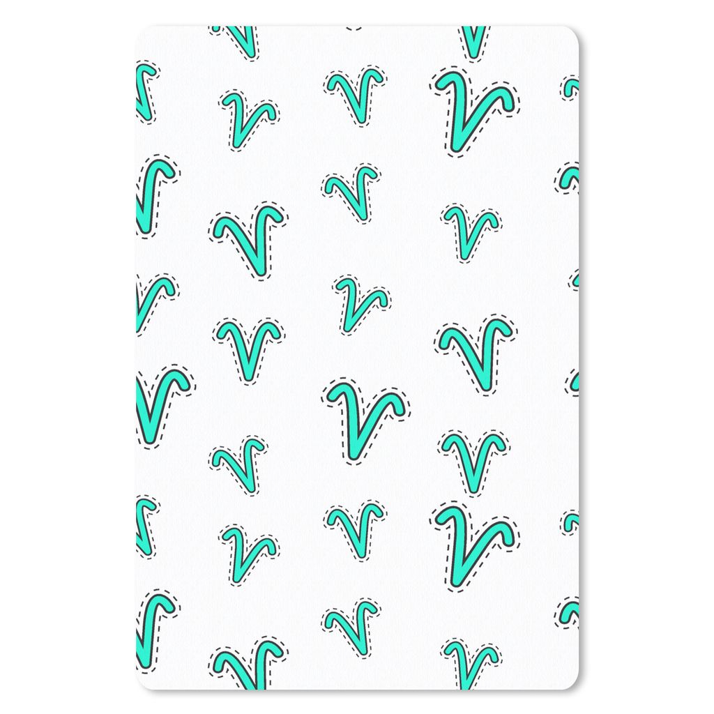 MuchoWow Mauspad Mousepad Widder - Tierkreiszeichen - Design 40x60 cm - Mousepads - Maus Mat - Pad - Mausunterlage - Schreibtisch Accesoire