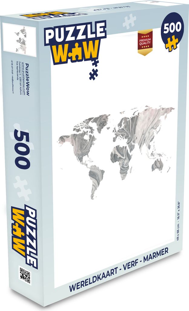 MuchoWow Puzzle 500 Teile Weltkarte - Farbe - Marmor - Denken - Spiel - Toy