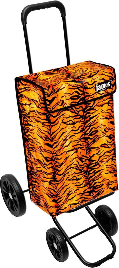 James Einkaufstrolley - TIGER - stabiler Einkaufswagen mit individuellem Design - einfarbig: orange in Ausführung: Quattro-4Raeder