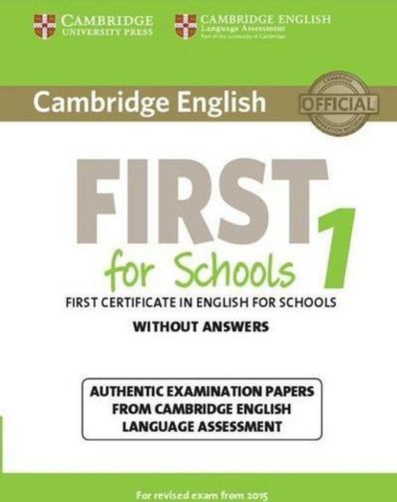 Cambridge English First for Schools 1 for Revised Exam from 2015 Student's Book without Answers
