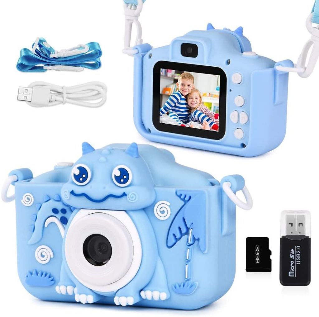 2.0”Display Digitalkamera Kinder, 1080P HD Eingebaute 32GB SD-Karte Selfie Digitalkamera, Kids Video Camcorder, für 3-12 Jahre Alter Kinder Spie...