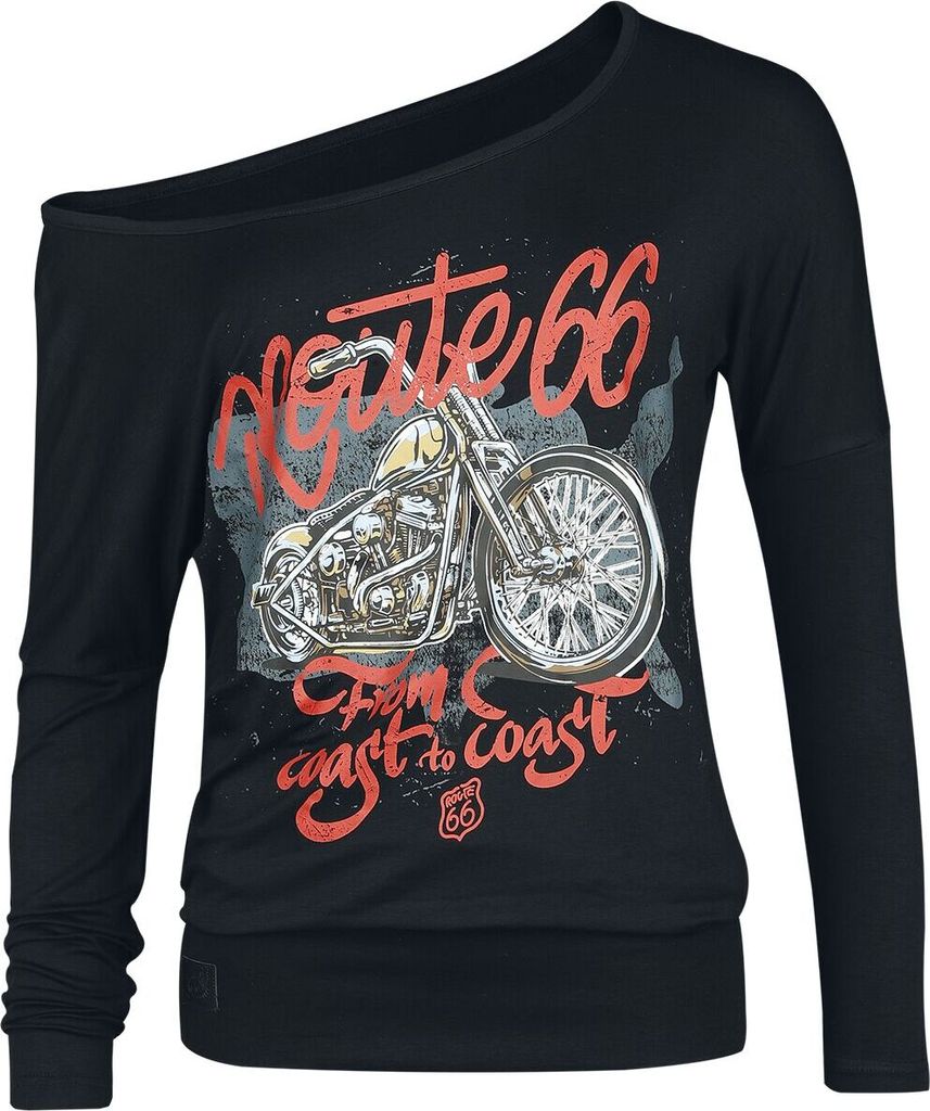 Rock Rebel by EMP Damen schwarzer Longsleeve mit lässigem Schnitt S