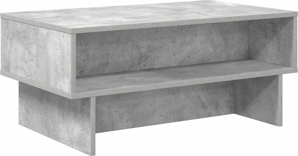 Tavolino da Salotto in Legno Grigio Cemento 80x46x35 cm - Offerta