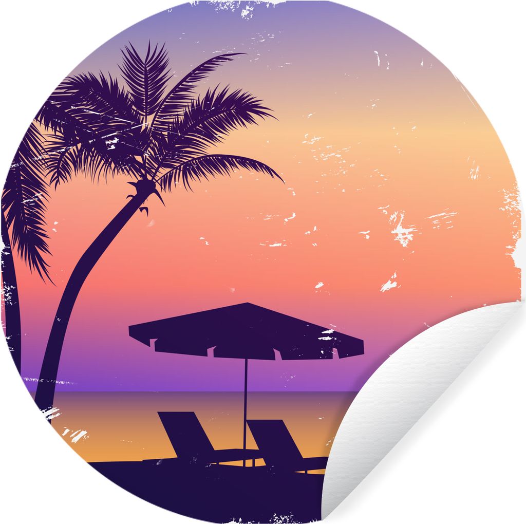 MuchoWow - Tapetenkreis - Wandbild rund - Schlafzimmerdekoration - Wanddeko - runde Tapete - Kunst für zu Hause