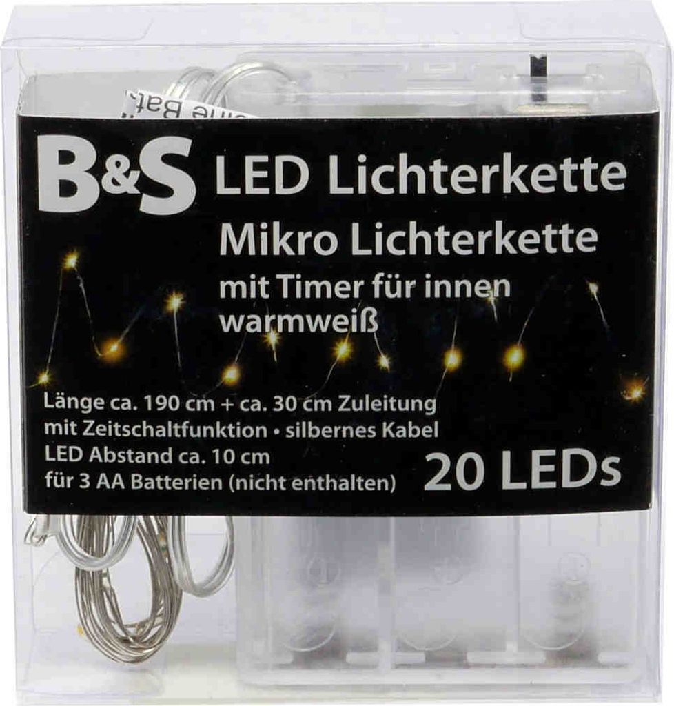 20 micro-favole a LED con funzione timer a batteria per uso Immagine del prodotto 