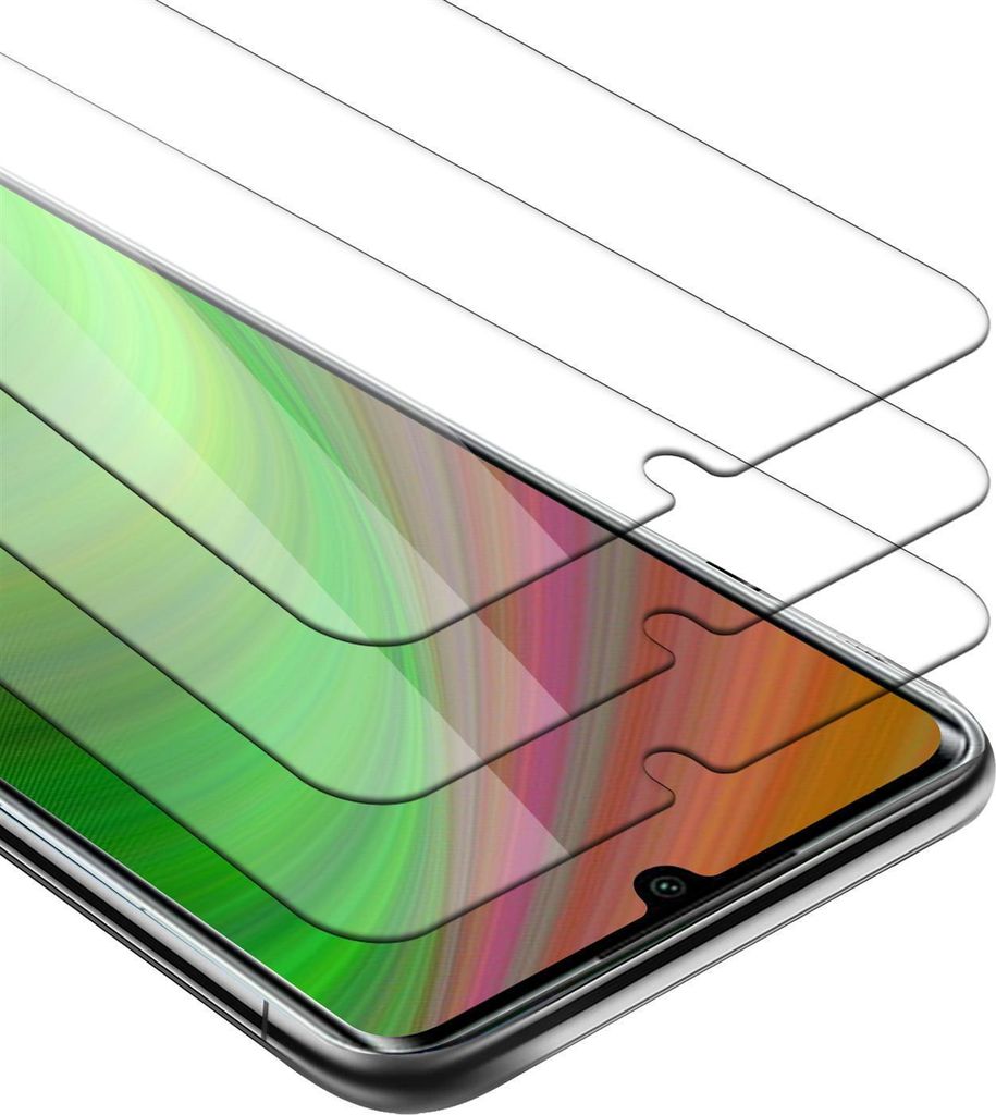 Cadorabo 3x Panzer Folie für Xiaomi Mi Note 10 Schutzfolie in natur Folie Tempered Display-Schutzglas