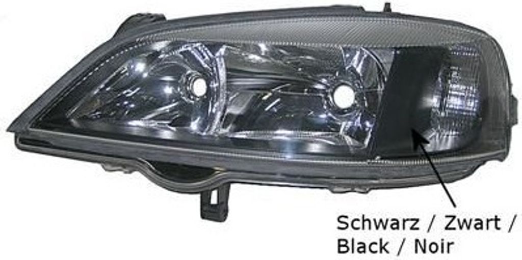 Van Wezel Scheinwerfer links mit schwarzem Rahmen für Opel Astra G