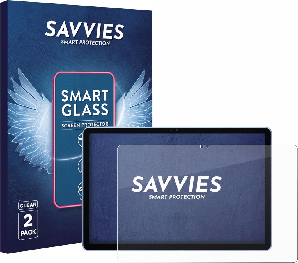 2x Savvies Schutzglas Folie für Itel VistaTab 30 9H Panzer Schutzfolie Glas Displayschutz klar transparent