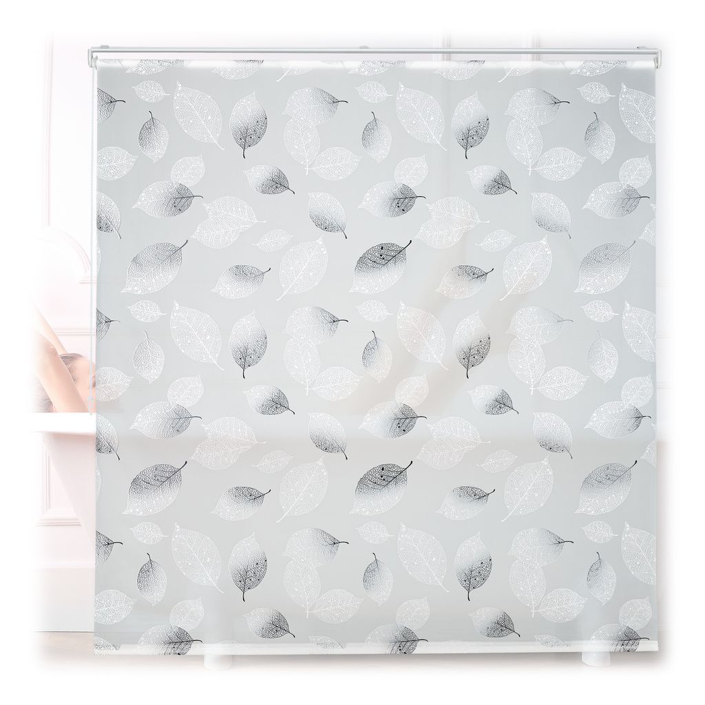 relaxdays Duschrollo Blätter 160,0 x 240,0 cm