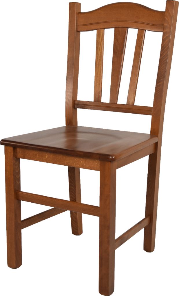 t m c s Tommychairs - Stuhl SILVANA für Küche und Esszimmer, robuste Struktur aus Buchenholz, in der Farbe Helles Nussbraun lackiert und Sitzflä...