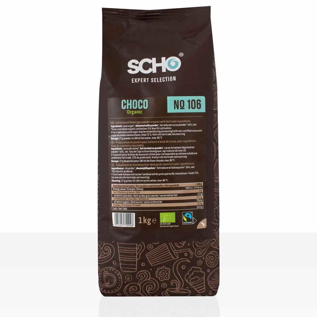 Scho No. 106 Choco Organic  1kg Kakao Produktbild 