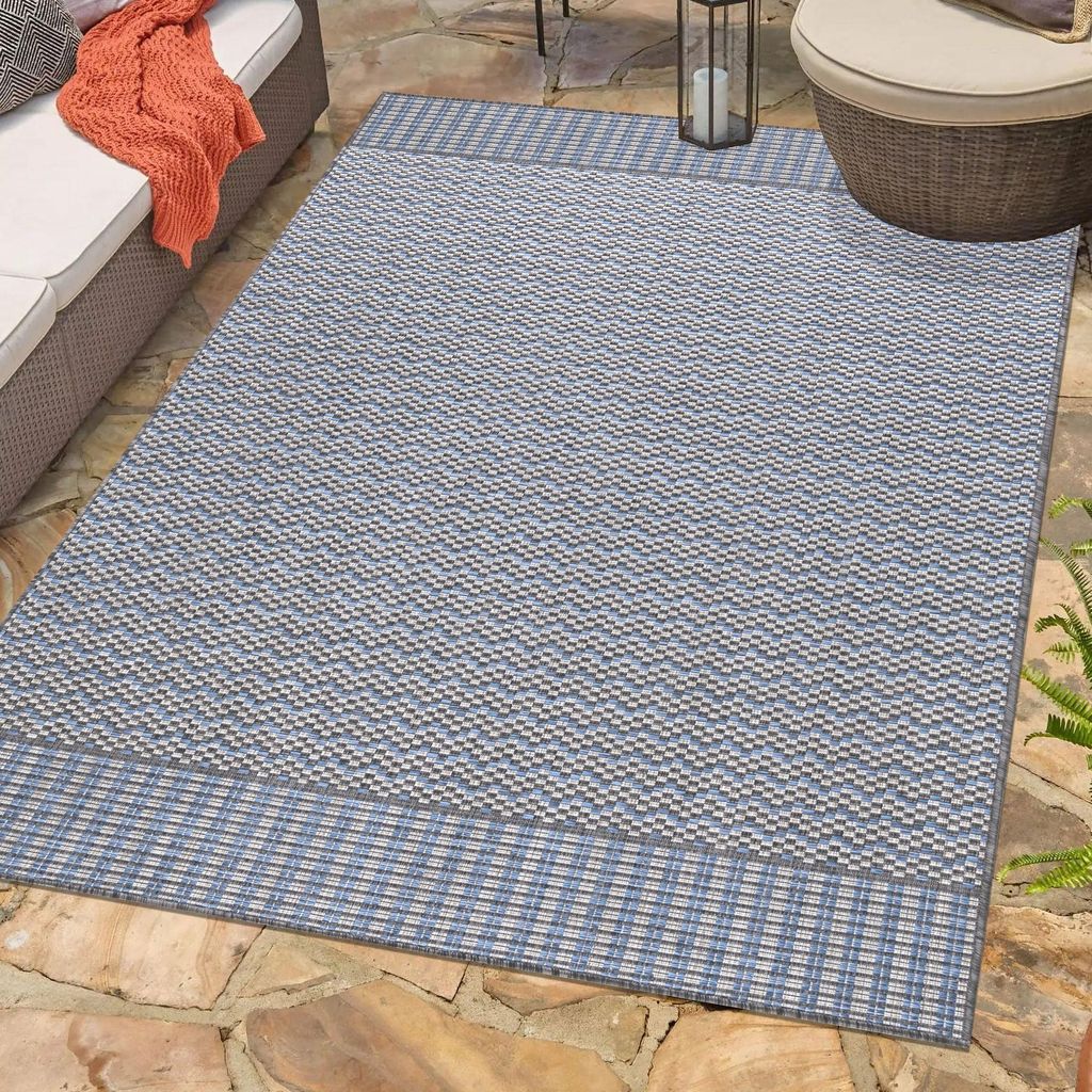 Carpetsale24 In & Outdoor Teppich Sisal Optik Modern Design Flachgewebe Wetterfest Balkon Terrassen Teppich Wohnzimmer, Grösse: 140x200 cm