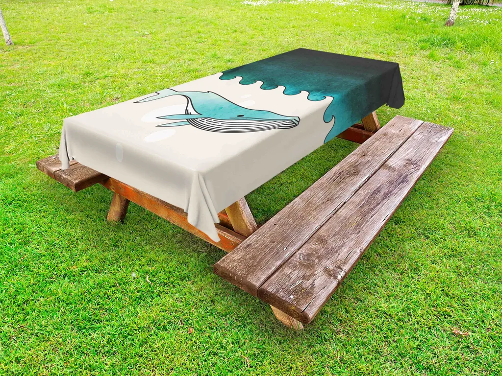 Tovaglia Antimacchia ABAKUHAUS 145x305 - Blu Petrolio per Esterni