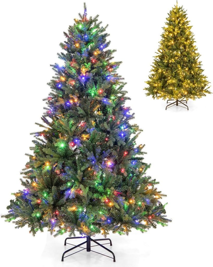 Künstlicher Mini-Weihnachtsbaum 45cm Mit Farbwechsel LED - Glasfaser Baum Für Festliche Dekoration