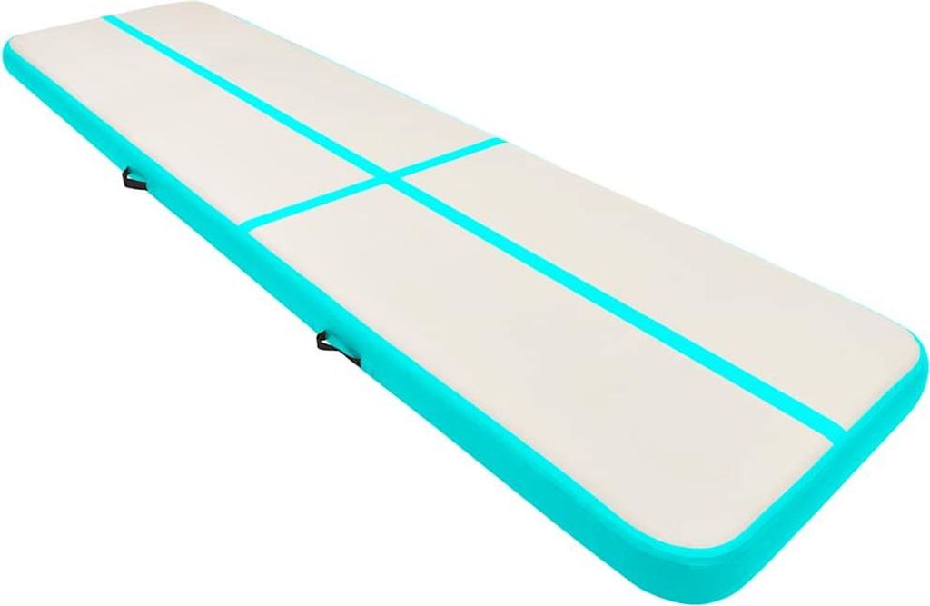 vidaXL Aufblasbare Gymnastikmatte mit Pumpe 600x100x20 cm PVC Grün