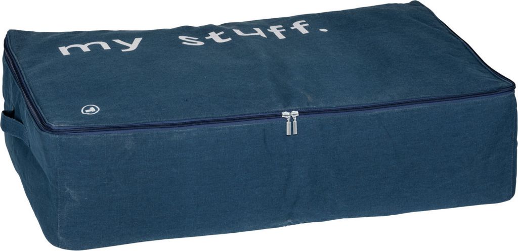 TOM TAILOR Unterbett Aufbewahrung Reißverschluss Navy mit Deckel Flach Kleidung