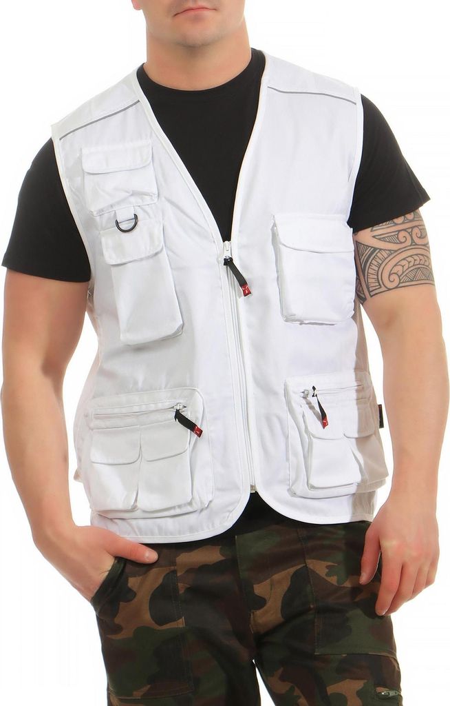 Mivaro Herren Sommer Outdoor Weste - Arbeitsweste mit Reißverschluss, viele Taschen, Drytech Futter, atmungsaktiv und leicht, Regular Fit, Größe...