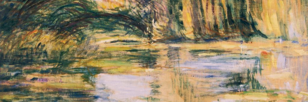 Claude Monet Kunstdruck Bild - Seerosenteich: Die Brücke, 1899 (30 x 91 cm)