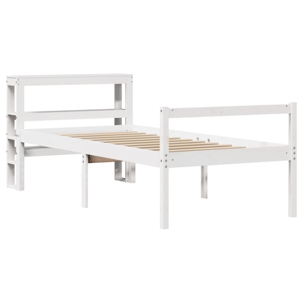Seniorenbett mit Kopfteil ohne Matratze Weiß 90x190 cm