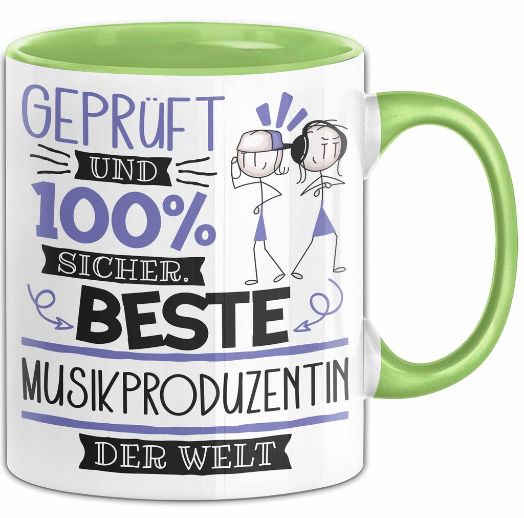 Beste Musikproduzentin Der Welt Tasse Geschenk für Eine Musikproduzentin Und Sicher Geschenkidee Geburtstag Weihnachten (Grün)