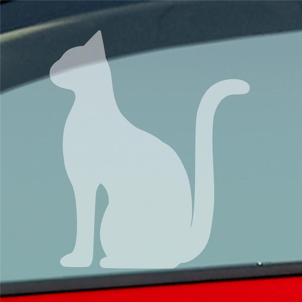 Auto Aufkleber Heilige Katze Holy Cat Heilig Ägypten Egypt Car 10x12 cm Milchglas Sticker Heckscheibenaufkleber