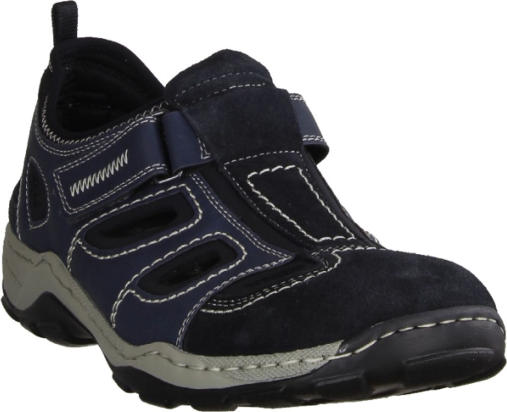 Rieker Herren Klett Halbschuh durchbrochen dunkelblau 44 Produktbild 38