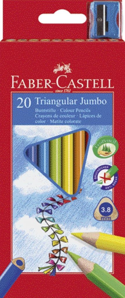 FABER-CASTELL Matite colorate triangolari Jumbo, confezione Immagine del prodotto 