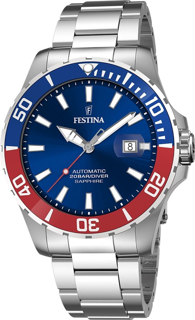 Festina Edelstahl Herren Uhr Armbanduhr silber Elegant D2UF20531/5