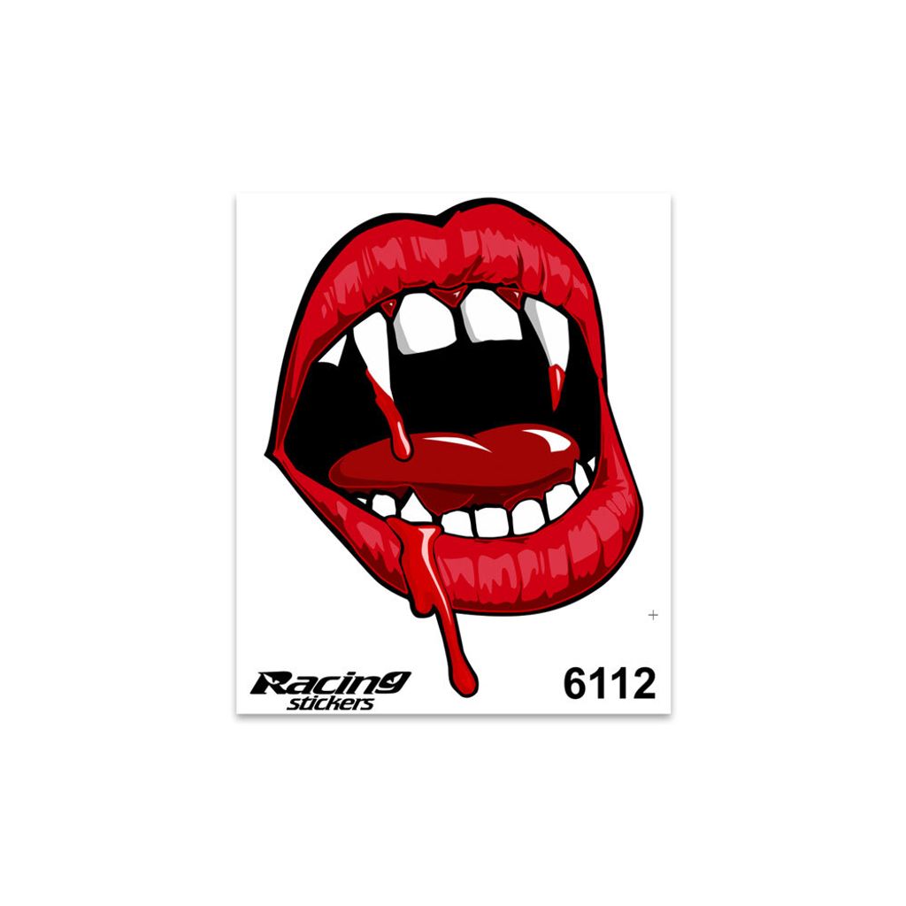 Sticker Mund Vampir 10x12cm