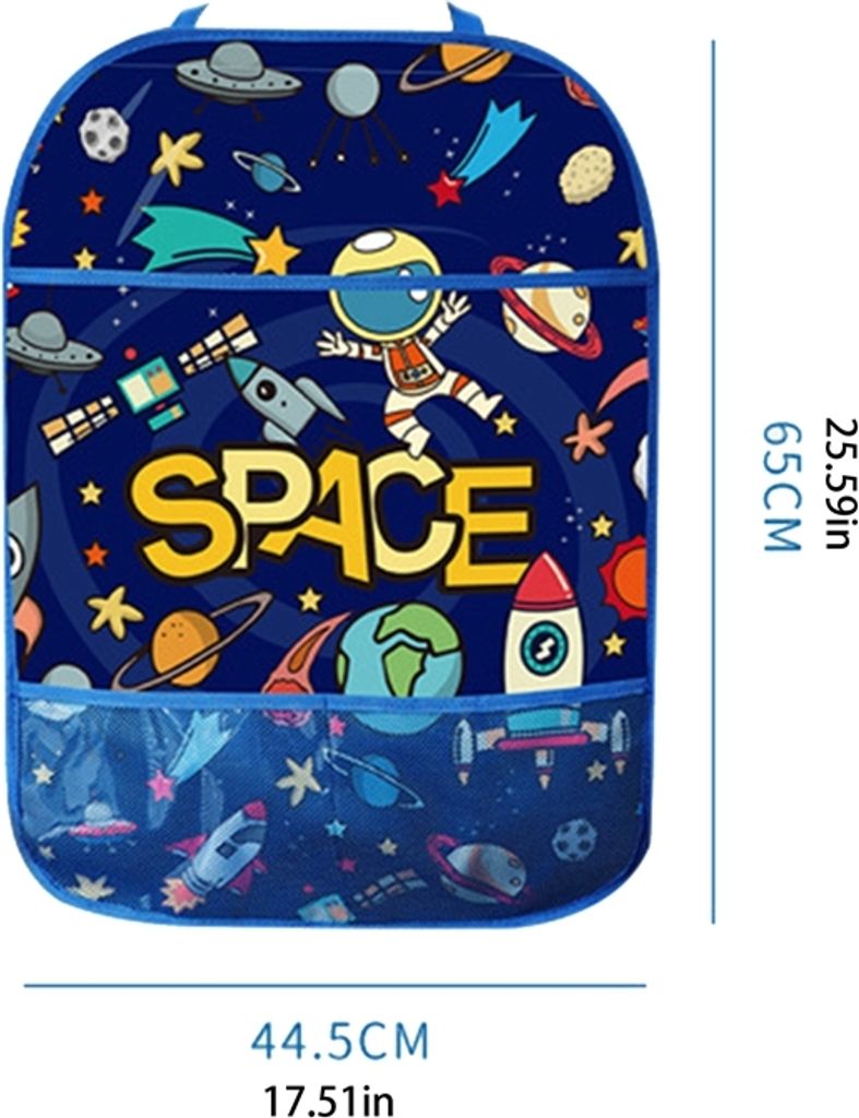 ODAWA Rücksitzschutz Fürs Auto - Anti-Kick-Pad Mit Staufach In Blaugrün