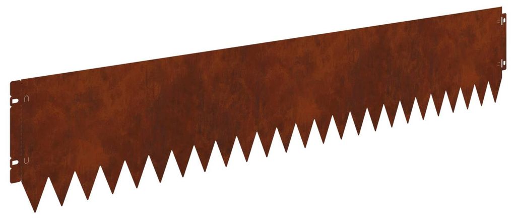 vidaXL Bordure de pelouse, 10 pièces, 103 x 20 cm, acier Image du produit 