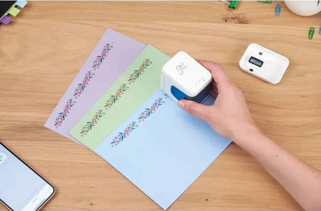 COLOP e-mark go imprimante mobile blanc : tampon numérique compact pro - 6