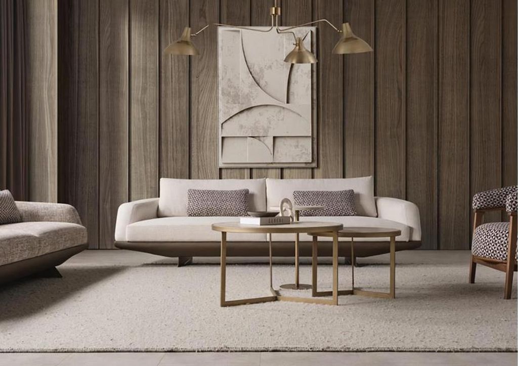 Sofa Beige Luxus 3 Sitzer Couch Polster Textil Couchgarnitur Dreisitzer Couchen