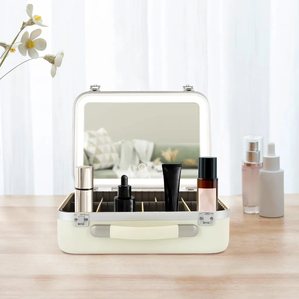 Boîte de rangement maquillage miroir LED réglable - Modèle Elite 2000 - 2