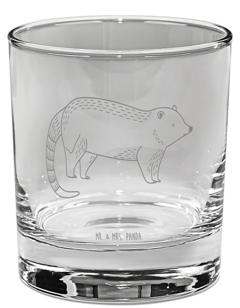 Mr. & Mrs. Panda Tumbler Nasenbär - Transparent - Geschenk, Glas, Rüsselbär, gravur, Longdrinkglas, Nasenbären, Gute Laune, Cocktailglas, Trink...
