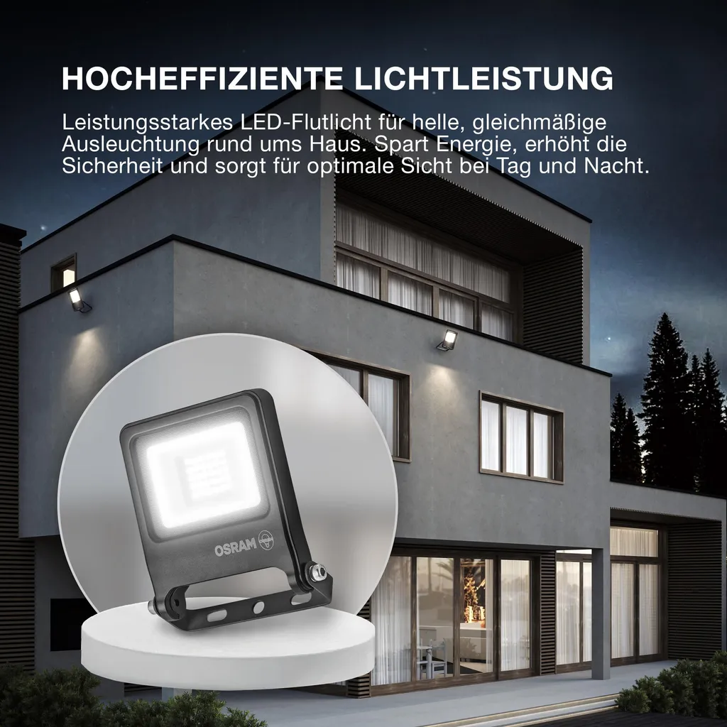 Solution Éclairage Extérieur Puissant 30W OSRAM Projecteur LED Économe IP65