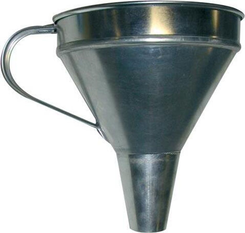 Metall Trichter mit gerader Röhre und Metallsieb