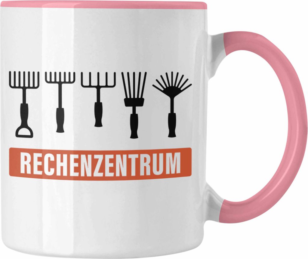 Trendation - Rechenzentrum Gärtner Tasse mit Spruch Garten Hobbygärtner Geschenk Lustig (Rosa)