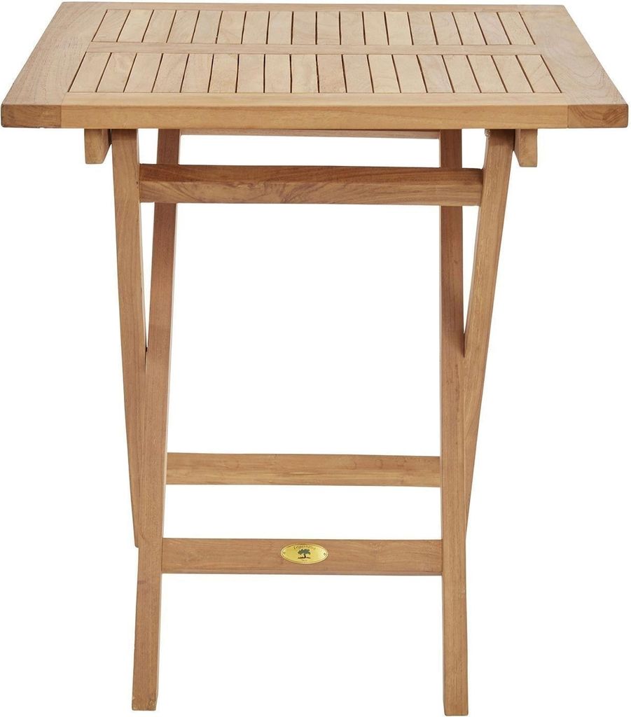 Gartentisch - 70 x 70 cm - Braun - Teakholz massiv - klappbar