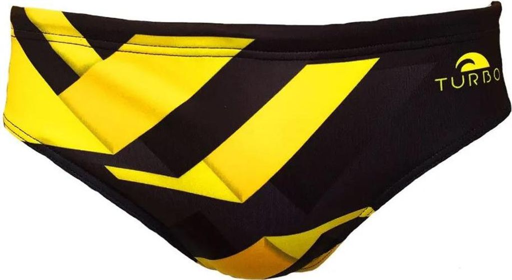 Turbo Garage Badeslip Gelb,Schwarz 3XL Herren Gelb,Schwarz 3XL