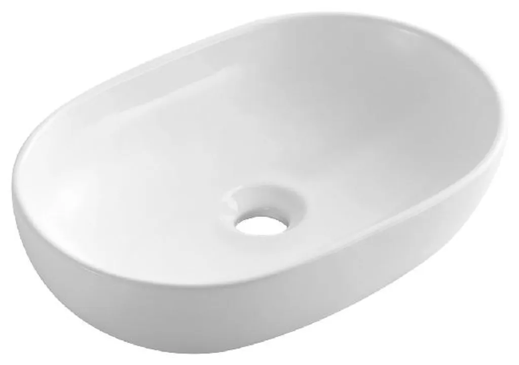 Sapho CA590 Lavabo Appoggio 60x42 Bianco - Installazione Facile