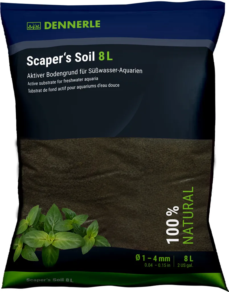 Substrato Attivo Scaper's Soil Dennerle 8 Litri - 1-4 mm Black