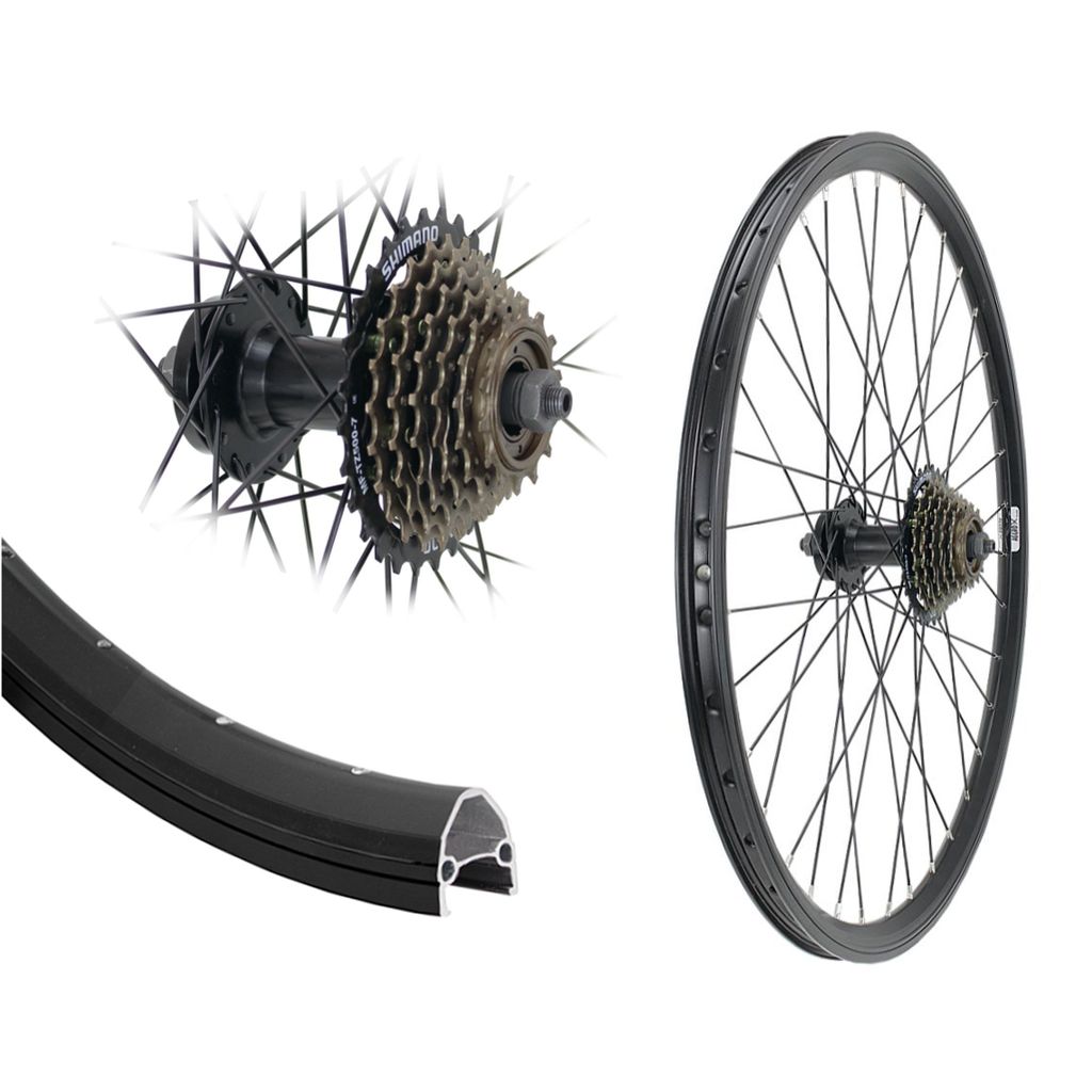 AGGRO-X 26 Zoll Alu Hinterrad Disk 19-559 Laufrad 6-Loch Produktbild 