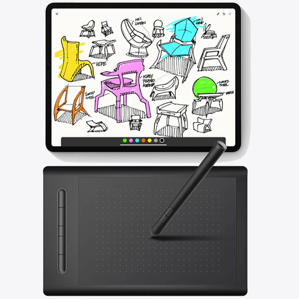 Tablette graphique sans fil pour dessiner avec précision sans latence