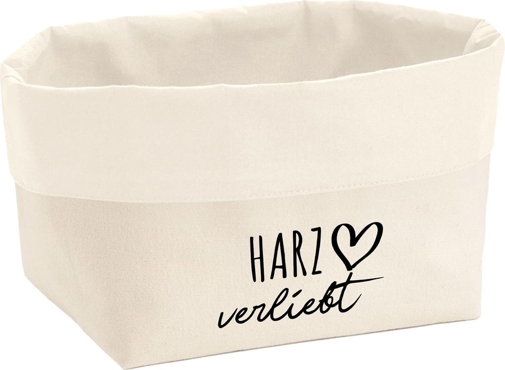 Huuraa Organizer Harz verliebt 8 Liter Large Canvas Baumwolle Utensilo Geschenkidee