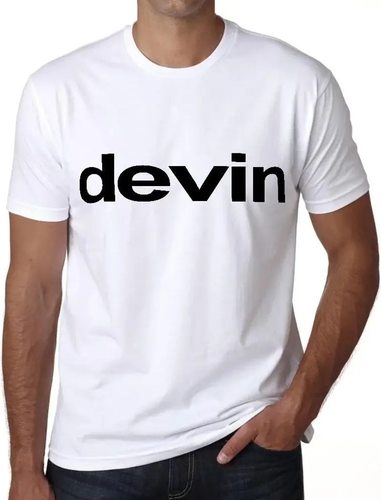 Herren Grafik T-Shirt Devin Öko-Verantwortlich Vintage Jahrgang Kurzarm Lustige Druck Geburtstag Geschenk Mann