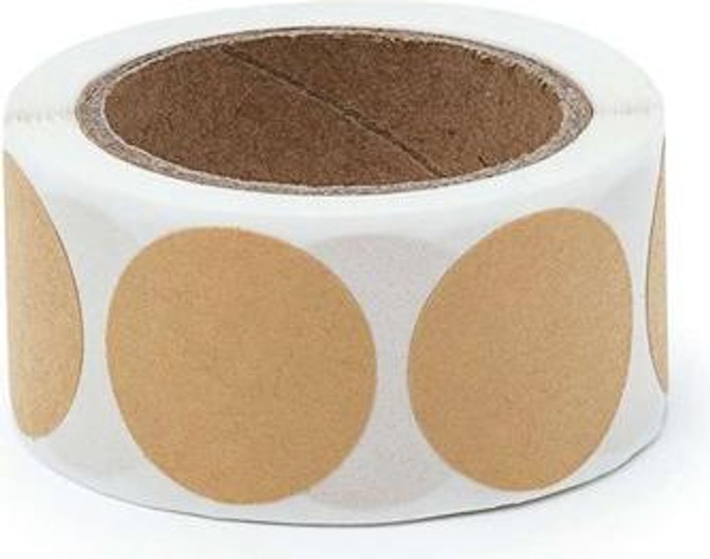 Naklejki okrągłe EKO - JASNY - KRAFT Fi25mm 250szt Zdjęcie produktu 