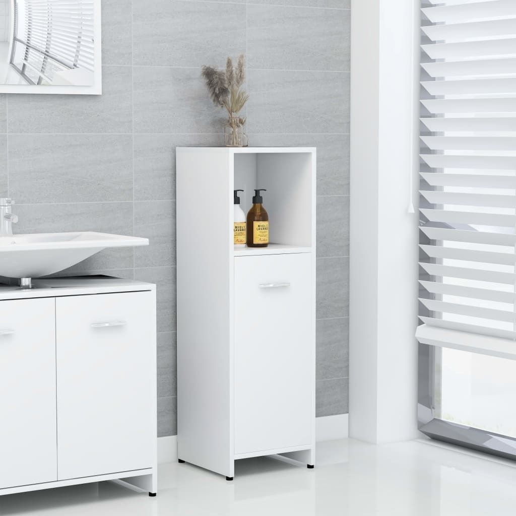 Maison Exclusive - Badezimmerschrank Weiß 30x30x95 cm Holzwerkstoff